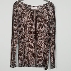Philosophy long sleeve animal print blouse